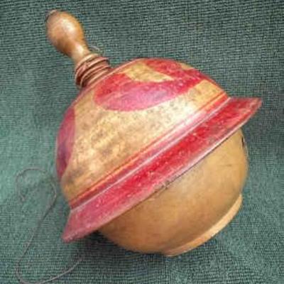 19thc american treen childs play top
