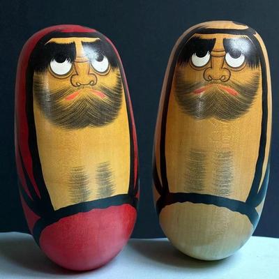 Japanese daruma kokeshi dolls