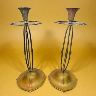 Art deco candle holders