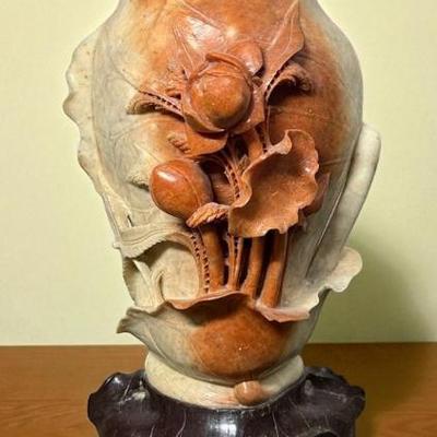 China circa 1885, carved soapstone vase
