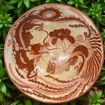 Antique kutani ware bowl