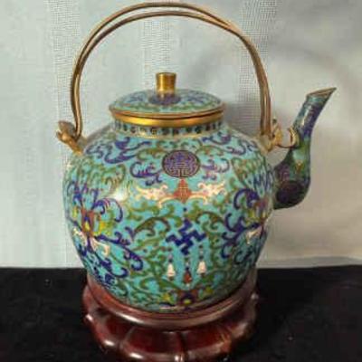 Ca 1900’s chinese cloisonné teapot