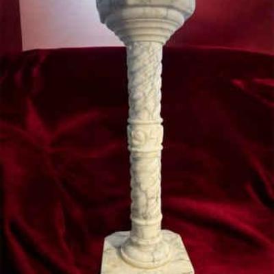 Ca 1845 white marble column pedestal