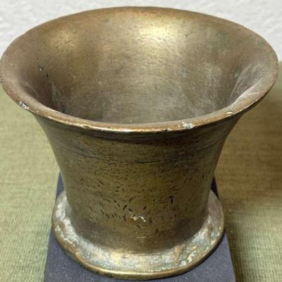 18th century english bell metal mortar