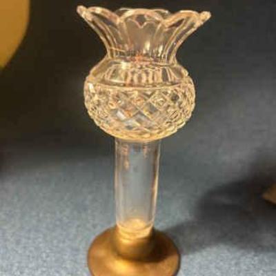 F c osler cut crystal candlestick
