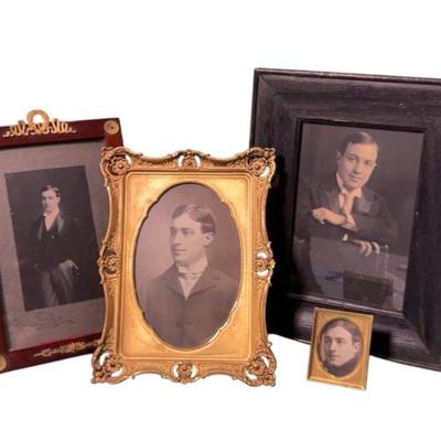 Quartet of framed portraits