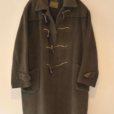 Gloverall London Wool Overcoat with antler-like buttons