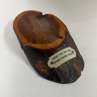 Wood slice the yew tree stoke poges church thomas gray