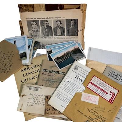 Abraham Lincoln Quarterly, Postcards, Ephemera