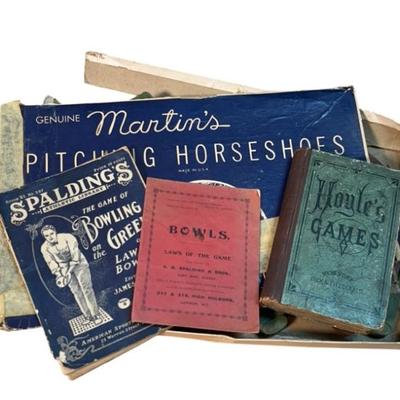 Martin s pitching horseshoes and antique game books