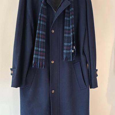 Pendleton Wool Coat And Tartan Scarf 