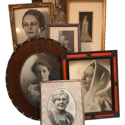 Framed antique portraits