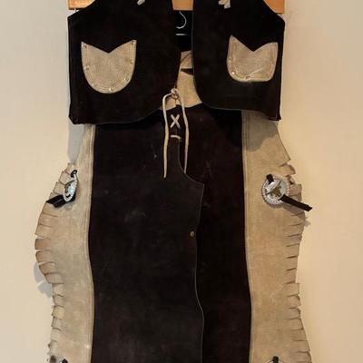 Children’s Suede Vest And Chaps