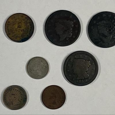 Mid-1800s USA Coins - 7 Total