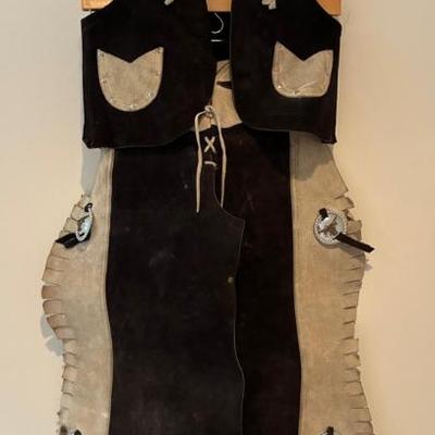 Children s suede vest and chaps