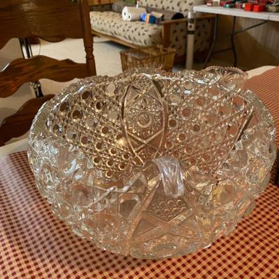 Smith glassware bowl/12 cups/ladle 
