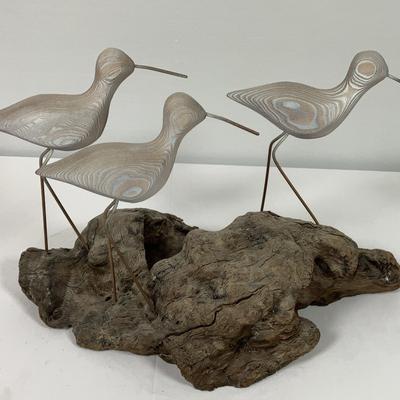 Hand Sculptured Sandpiper Figurines by Oscar W. Johnston