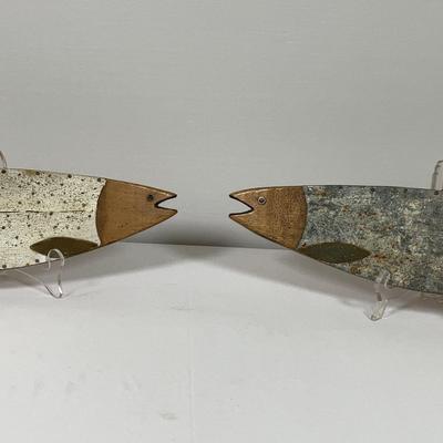 Dick Libby Original Fish Wood & Metal Folk Art -- SIGNED