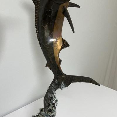 Bronze Sailfish Sculpture by Joseph Quillan #10/42 - SIGNED