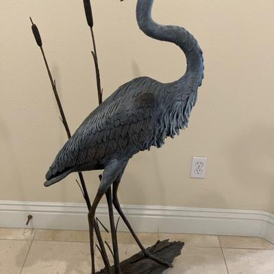 Great Blue Heron Sculpture by Dale E. Wood 1981