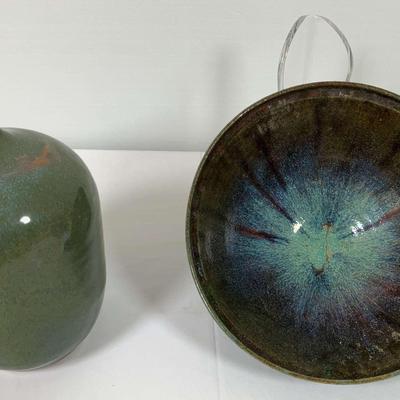 Ceramic Stoneware Vase and Bowl