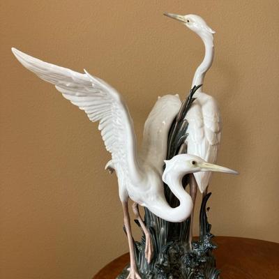 Lladró Porcelain Figurine "Herons" - 23" Tall