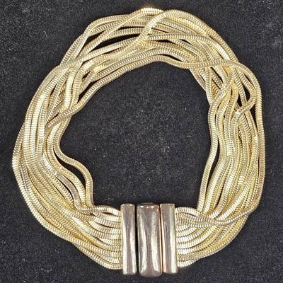 .925 Sterling Silver 10-Strand 7 1/4" Bracelet 