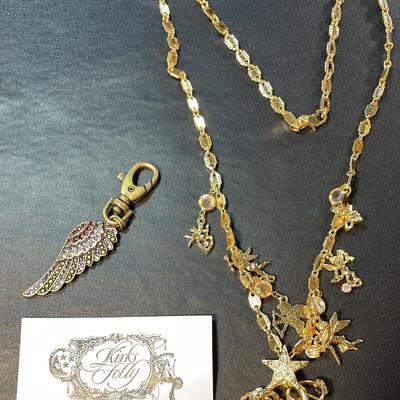 Kirks Folly 'Secret Of The Seven Angels' 30” Necklace (1) & Wing Keychain (1)