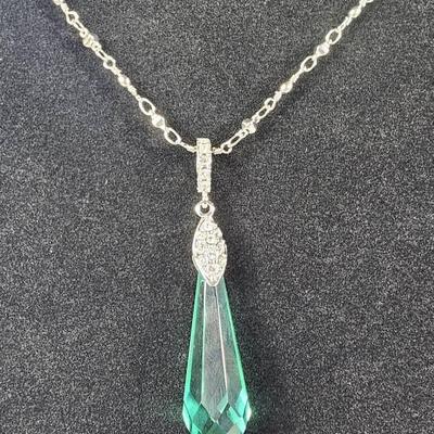 Mark Zunino For Nolan Miller Mystical Crystal Pendant On 32" Chain Necklace