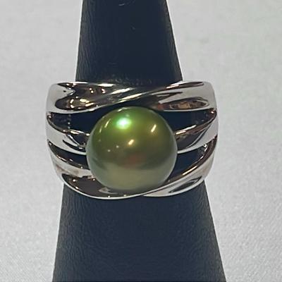 .925 Sterling Silver Honora Cultured 10.5 MM Pearl Ring, Size 6 