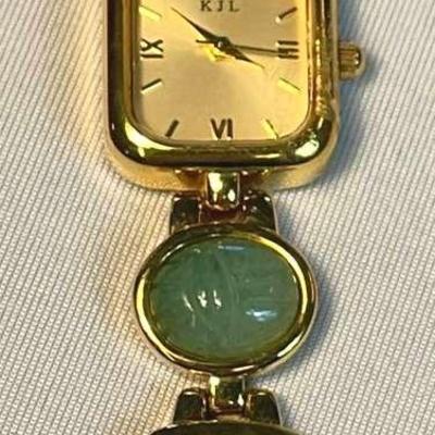 Kenneth J Lane Multicolor Scarab Watch 