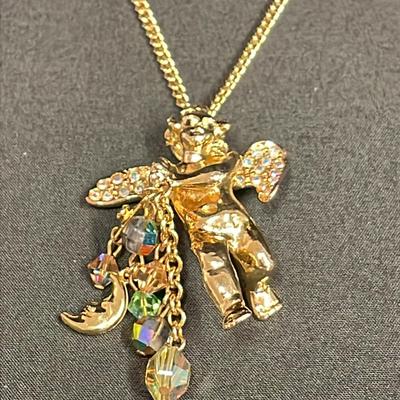 Kirks Folly 'Crystal Keeper' Cupid 32” Necklace 
