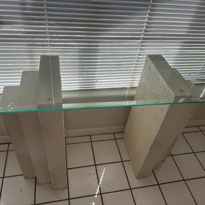 Glass top end table