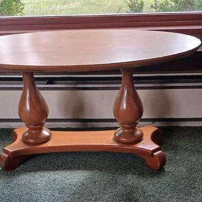 Very Small Oval Wooden Table
