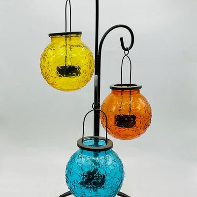 17” Candle Tree with (3) Glass Candleholders 