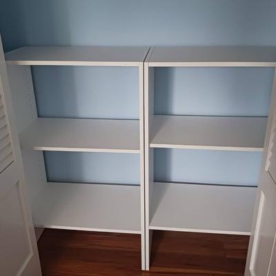 (2) White Cabinets