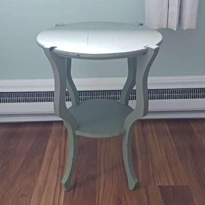 Vintage Pastel Blue End Table