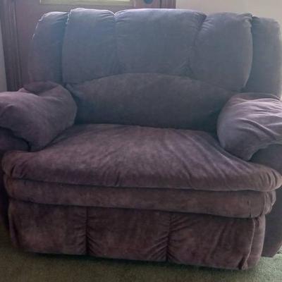 Wide Purple Armchair