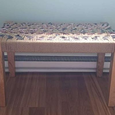 Colorful Woven Ottoman