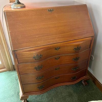 Monitor Furniture Company Locking Secretary Desk with Key 