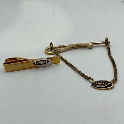 10k & 12k GF Gold Tennant Co Tie Clips 