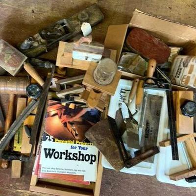 Garden Tools, Clocks & Workshop Books