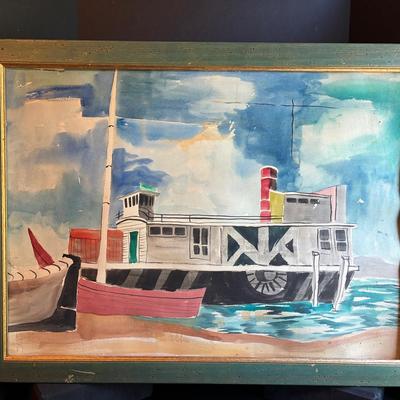 Unsigned, Unfinished Original Bror Utter Watercolor