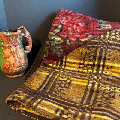 Horsehair Blanket And Ceramic Pitcher