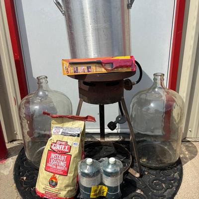 Cajun Cooker, Glass Carboy, Cookout Equipment