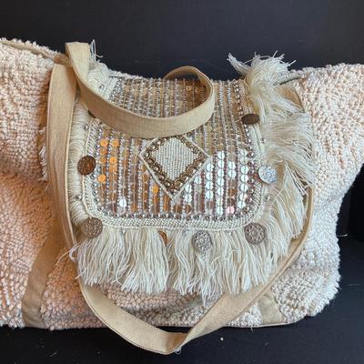 America & Beyond Bohemian Cream Tote