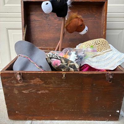 Small Chest Of Kids Acting Props And Costumes
