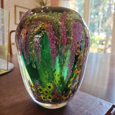 Chris Heilman "Wisteria" glass vase
