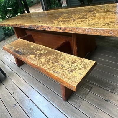 Patio table & benches 