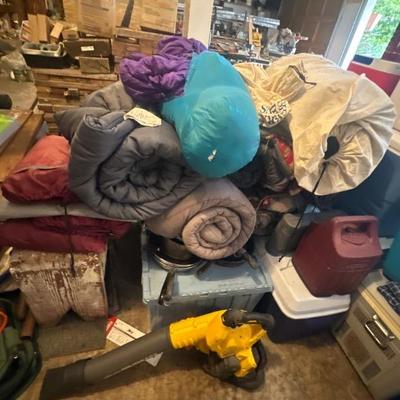 Sleeping bags & coolers